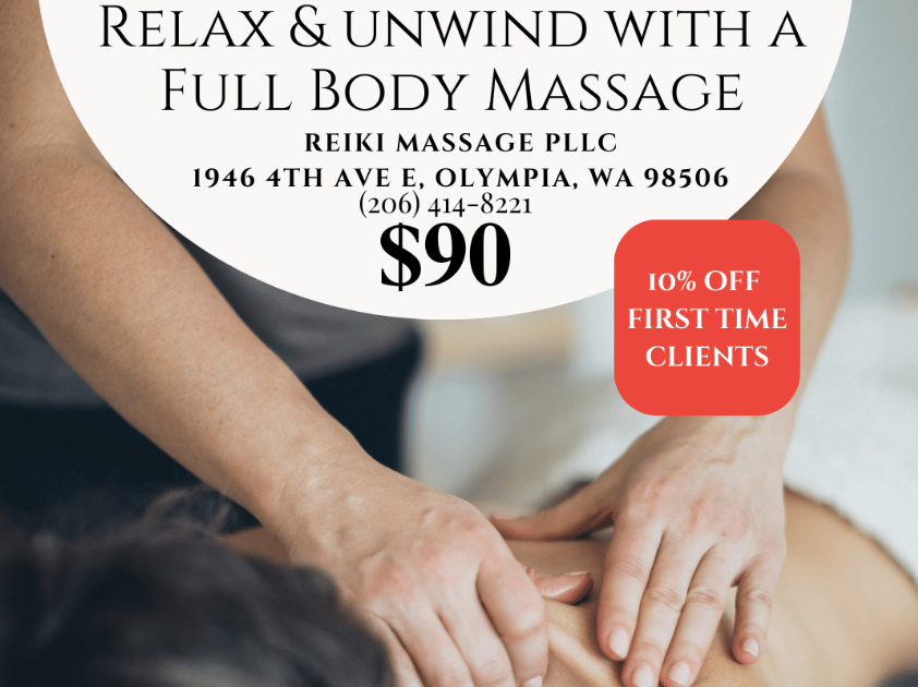 Reiki Massage Metaphysical Healing Service - servicing Hawks Prairie, Washington